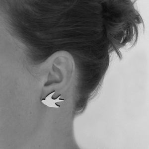 
                  
                    Swallow -stud earrings, wood
                  
                